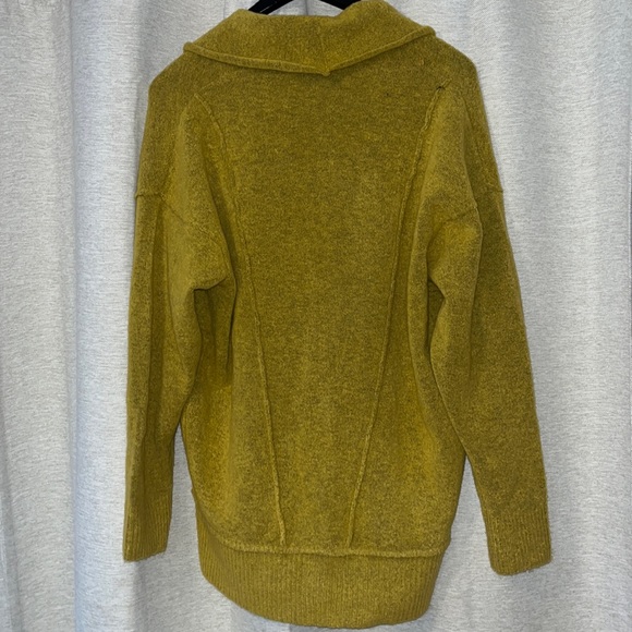 Free People women mustard color cardigan size s - Picture 2 of 9